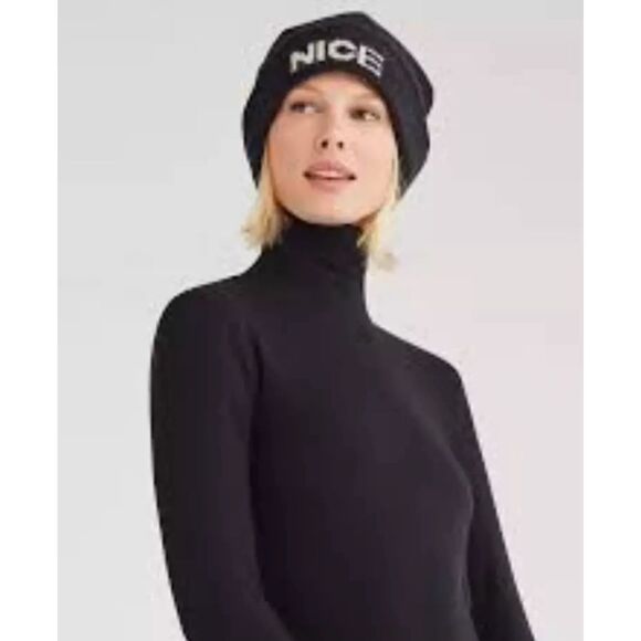 7 For All Mankind Naughty & Nice Teddy Wool Blend Slouch Beanie Soft O/S main image 6